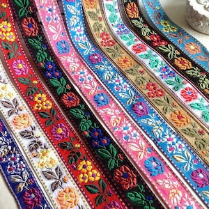 1yd/3 yds Bloem Jacquard lint trim bloem Geborduurd lint geweven trim tape Jacquare trim naaien ambachtelijke 3cm breedte