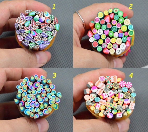 Polymer Clay Flower Slices (Big), Floral Fimo Clay Cane Supply, Card, MiniatureSweet, Kawaii Resin Crafts, Decoden Cabochons Supplies