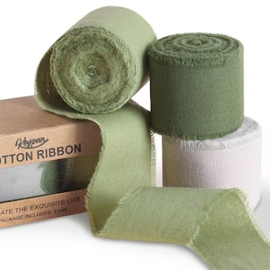 1.6‘’ cotton ribbon 5 yds Raw Edge cotton ribbon Recycled Reclaimed Cotton Frizz Fiber Arts Weaving ribbon Jewelry Home Decor