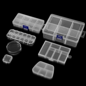 Assorted plastic box, Clear plastic box jewelry organizer box, Transparent box bead storage container box, choose you like image 1