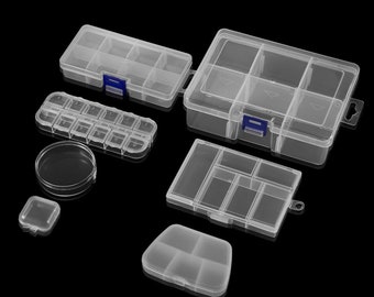 Assorted plastic box, Clear plastic box jewelry organizer box, Transparent box bead storage container box, choose you like