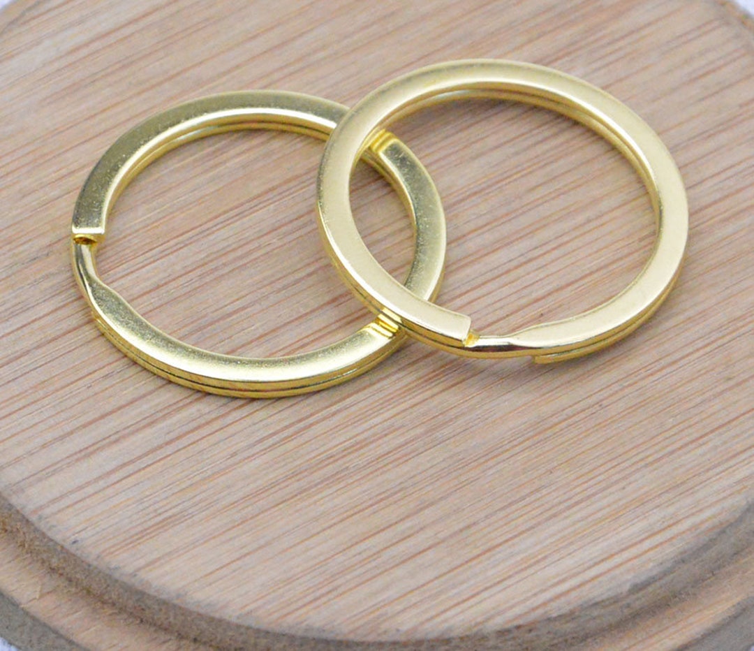50pcs Gold Metal Key Rings, Split Circle Rings, Gold Split Key Ring
