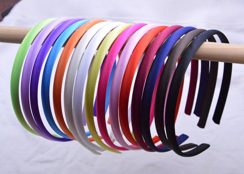 Satin headbands Plastic headband plain headbands hair hoop Etsy