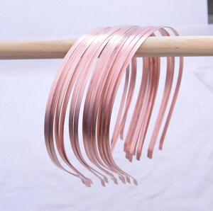 Lot De 50 Bandeaux En Métal Uni (Cuivre) - Serre-tête Fil 1,5 Mm Pour Travaux Manuels, Customisation