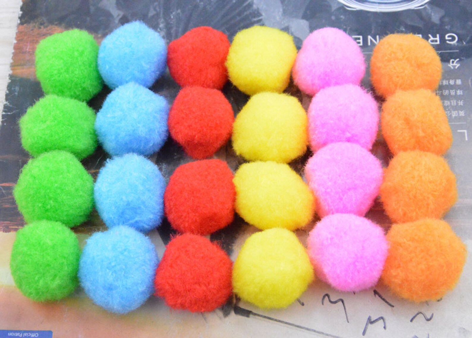 50 cotton Pom Poms cotton Balls colorful Pom Pom ball Etsy