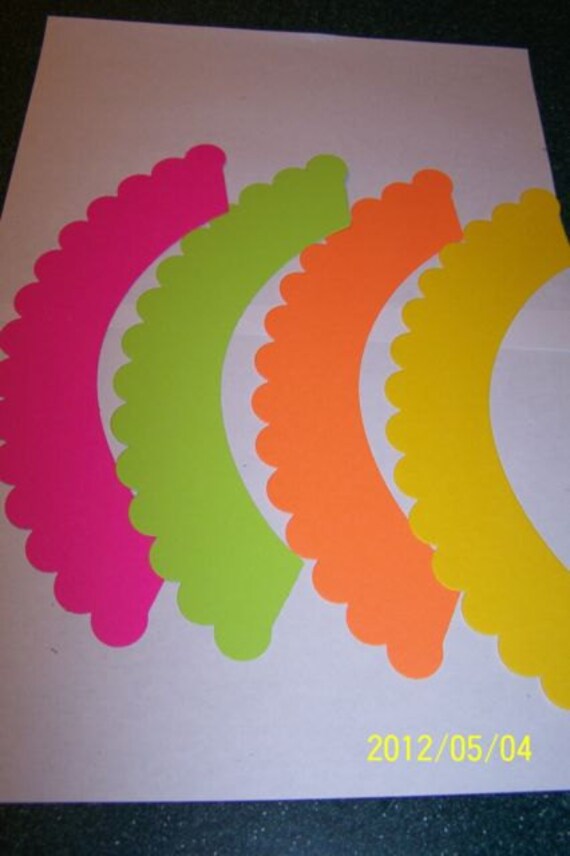 24 bright neon Cupcake Wrappers Liners all occasion party Etsy