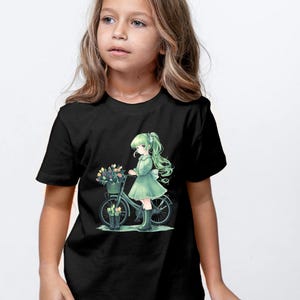 Flower Girl Kids Tee, Children&#39;s T-Shirt, Floral Print Shirt, Summer Fashion, Youth Clothing