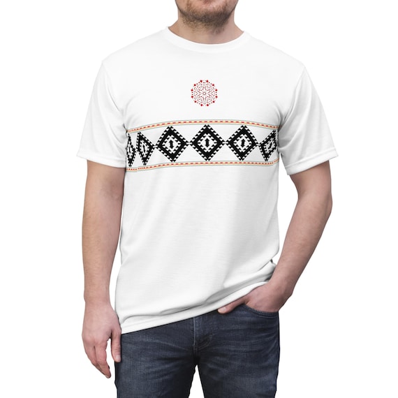 Camiseta unisex con estampado de bandana tribal, top gráfico