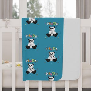Panda Toddler Blanket, Kids Throw Blanket, Nursery Bedding, Baby Shower Gift, Animal Lover Bedding, Cozy Blanket for Little Ones