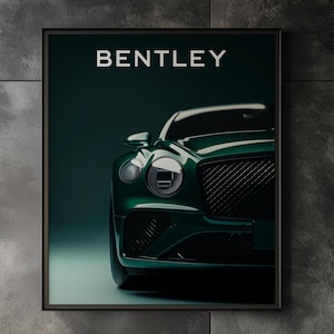 Bentley Continental GT Poster – British Luxury Car Wall Art | Digital Download | Car Lover Gift