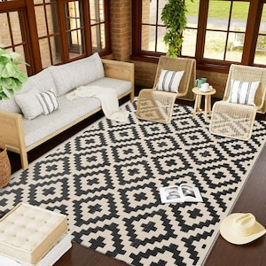 Outdoor Waterproof Reversible Rug – Plastic Straw Patio Carpet for Backyard, Deck, Balcony, Garden, Picnic, Indoor/ Outdoor Mat, Camping Rug