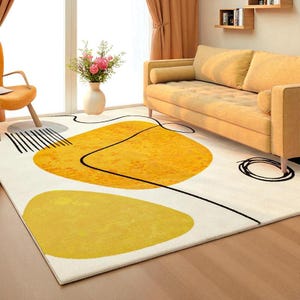 Modern Abstract Color Block Rug: Nordic Minimalist Home Decor