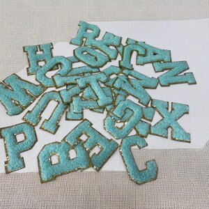 Parche de letras de chenilla, parche de letras de chenilla termoadhesivo, parche de letras, parche de letras con nombre DIY, parche de letras adhesivo