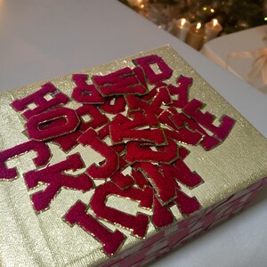 Parche de letras de chenilla, parche de letras de chenilla termoadhesivo, parche de letras, parche de letras con nombre DIY, parche de letras adhesivo