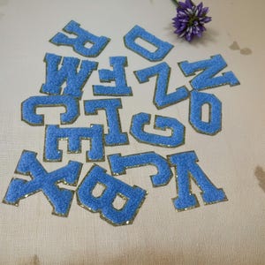 Parche de letras de chenilla, parche de letras de chenilla termoadhesivo, parche de letras, parche de letras con nombre DIY, parche de letras adhesivo