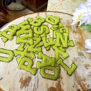 Parche de letras de chenilla, parche de letras de chenilla termoadhesivo, parche de letras, parche de letras con nombre DIY, parche de letras adhesivo