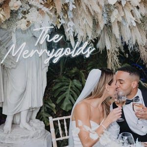 Placa de neon personalizada para decoração de parede de casamento, placa de neon com nome para decoração de casamento, placa de neon personalizada para decoração de noivado, placas de casamento e presentes personalizados