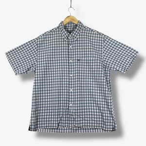 Vintage Ralph Lauren Jeans Plaid Button Shirt Mens L Short Sleeve Casual Preppy