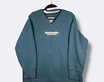 Abercrombie & Fitch Tröja med V-ringning, Damstorlek S, Broderad