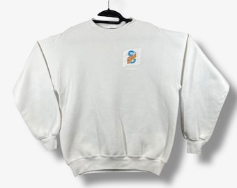 Vintage 90-tals Disneyland Space Mountain Pannill-tröja Herr XL Slim Vit Retro