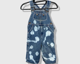 Big Mac Toddle Time Overalls Kids 4T Blue Bleach Wash Workwear Denim Vintage 80s