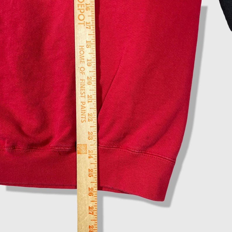 Nike Crewneck Sweatshirt Herr M Röd Vintage Basketball Sportswear Broderad bild 8