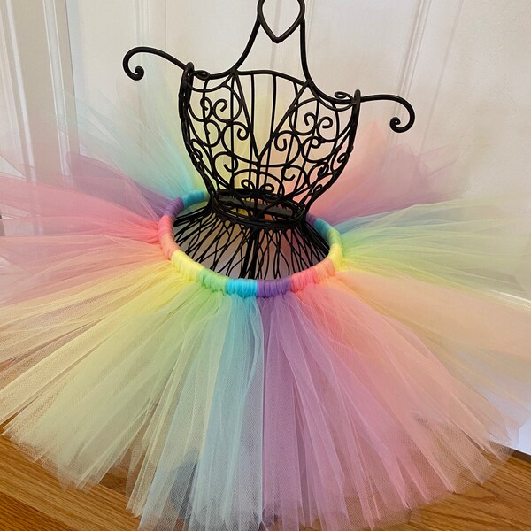 Pastel Rainbow Tutu 12-24 Months Ready to Ship