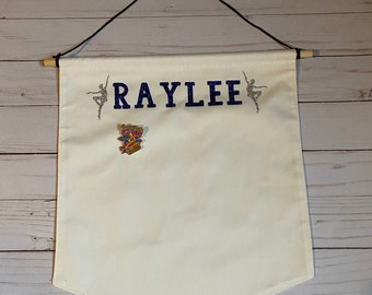 Personalized Pin Banner Pin Display  Pin Banner Canvas Wall Hanging