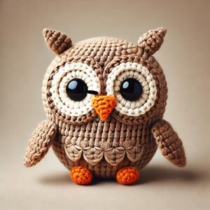Cute Owl Crochet Pattern PDF – Digital Amigurumi Owl Tutorial – Easy DIY Animal Crochet Pattern for Beginners