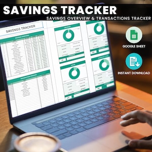 Savings Tracker, Financial Spreadsheets, Google Sheet Templates