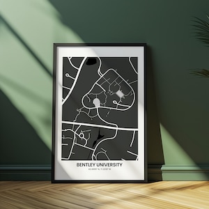 Bentley University Wall Art – Digital Print – Graduation Gift – University Memorabilia – Dorm or Office Decor