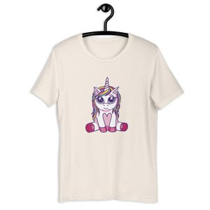 女の子用ユニコーンTシャツ - かわいいレインボーTシャツ