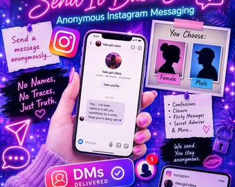 Anonymous Instagram DM Service: Secret Message Delivery (Male/Female Account)