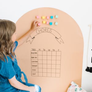 Kids Magnetic Wall Decal | Peel and Stick Arch Wall Sticker | Removable Self Adhesive Boho Mural | Headboard Sticker