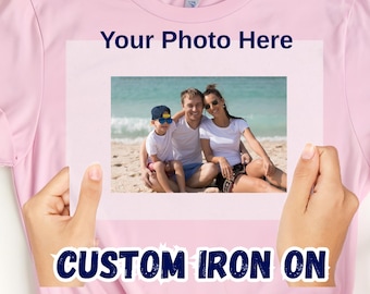 Custom Photo DTF, Make Your Own Iron on Transfer, Ready to Print, Family Picture Decal, Custom  Heat Transfer, Birthday Custom Photo DTF,