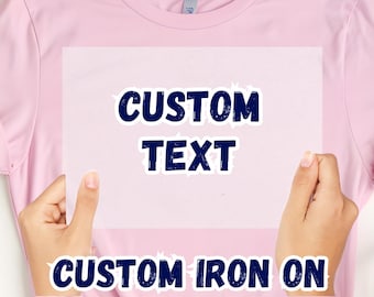 Custom Your Text Iron on Heat Transfer, Make Your Own DTF, Custom Logo Ready to Print, Family Picture Decal, Christmas Custom Text DTF
