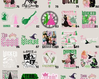 Wicked Changed for Good Sweatshirt for Dtf Print, Wicked Witch Musical DTF Transfer with Magical Broadway Design