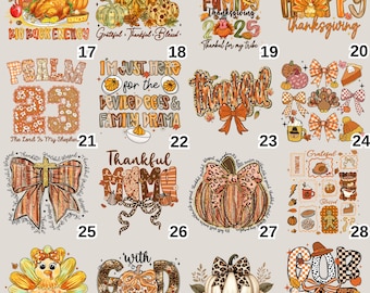 Thankful DTF Transfer, Thanksgiving Day Shirt Iron On Transfer, Fall Plaid Leopard Print Bow Shirt Print, Thanksgiving Graphic Tee Design
