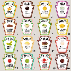 Thanksgiving Condiments Matching Group Costume DTF Transfers for Shirt Apron, Softball Tournament Ketchup Ranch Mayo Shirts Dtf Gang Sheet