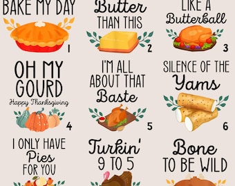 Family Thanksgiving Day DTF Transfers: Matching Holiday Shirts Funny Turkey Day Design