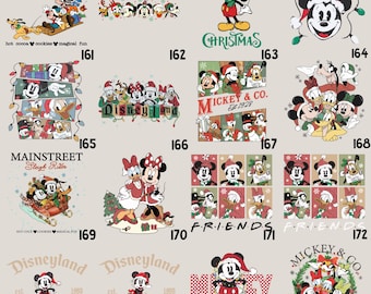 Custom Disney Christmas Mickey and Friends DTF Transfer, Disney Christmas Ready to Press, Disney Christmas Party DTF, DIY Iron On