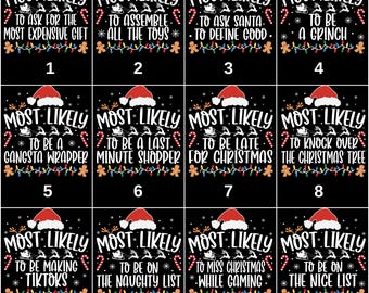 Most Likely to DTF, Custom Christmas DTF, Most Likely to Christmas DTF, Family Matching Dtf, Christmas Dtf, Image Transfers Ready to Press
