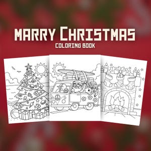 Christmas Coloring Book: Bold & Easy Holiday Designs (Printable PDF)