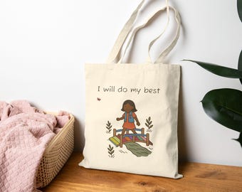 Bridge Girl V2 Tote Bag - Customizable Gift for Camping, Scouting, Bridging - Perfect for Scout Ceremonies