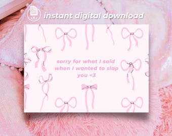 funny apology sorry card for her printable, cute forgive me card, funny apology gift, instant digital download, pms period apology love card