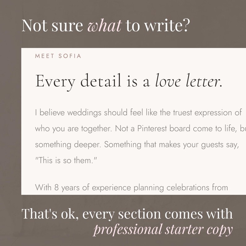 WordPress Theme for Wedding Planners, Florists & Coordinators | Luxury Website Template | No Coding Required image 16