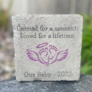 Miscarriage Memorial Stone Personalized Condolence Bereavement Indoor Outdoor Plaque Infant Baby Loss Keepsake Gift Miscarry In Loving Memory Sympathy Garden Memorial Stone Lifetime 7 
