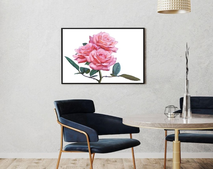Featured listing image: Rose Bouquet, Flower, Collage Pattern, Quilt PDF File, Textile Art, Patchwork, Modern Quilt, Quilt Pattern