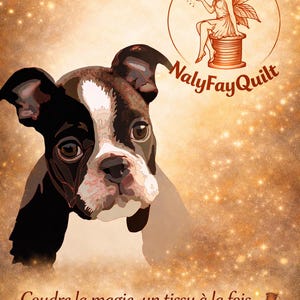 Patron PDF Boston, collage courtepointe, Art textile, patchwork, courtepointe moderne, Quilt