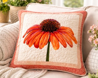 Modern Flower Fabric Collage Pattern | Raw Edge Applique Quilt Block PDF | Magic Bloom Floral Wall Hanging | 22x15" Digital Downloadç